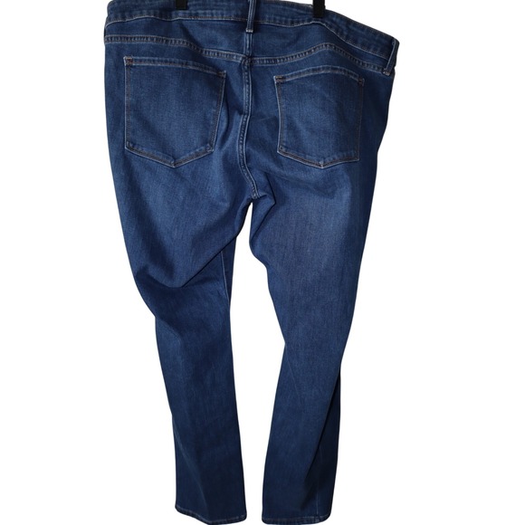 Old Navy Mid Rise Power Slim Straight Jeans Denim Size 18 Long - Distressed Y2K - Picture 2 of 3